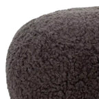 Pouf rotondo Gracelina crema - Capacità 125 kg, 100% poliestere, Prodotto negli USA
