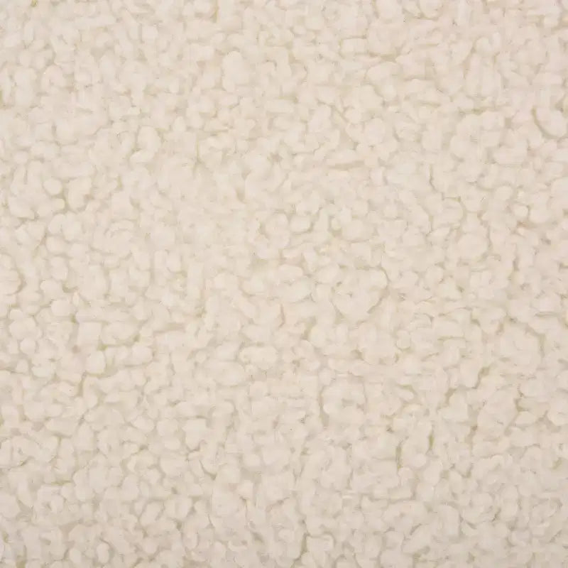 Pouf rotondo Gracelina crema - Capacità 125 kg, 100% poliestere, Prodotto negli USA