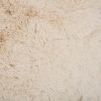Pouf rotondo Gracelina crema - Capacità 125 kg, 100% poliestere, Prodotto negli USA