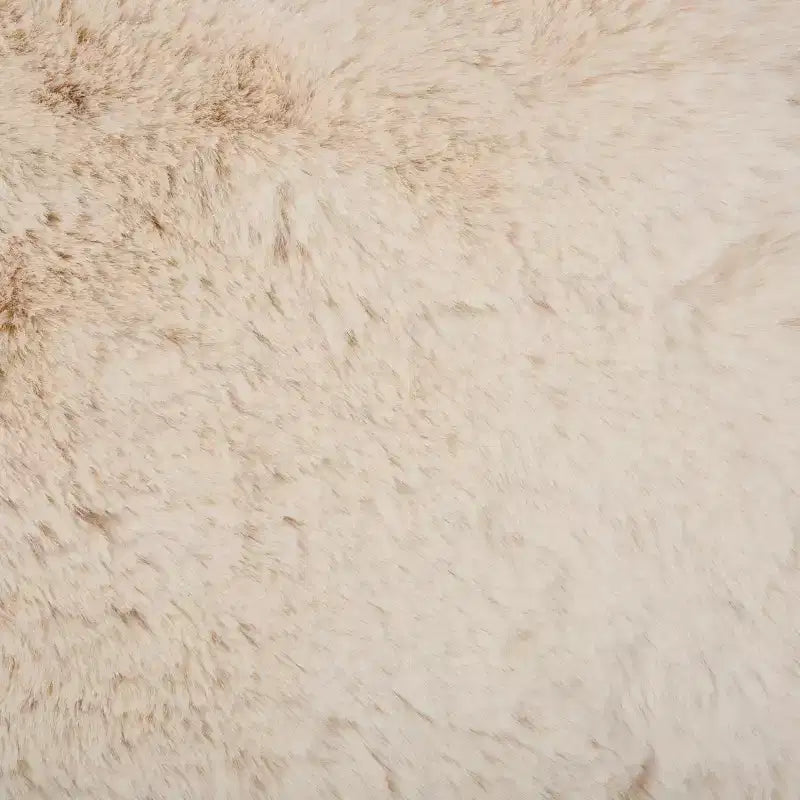 Pouf rotondo Gracelina crema - Capacità 125 kg, 100% poliestere, Prodotto negli USA