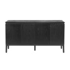 Credenza moderna a 4 ante da 59", finitura effetto legno, capienza fino a 4