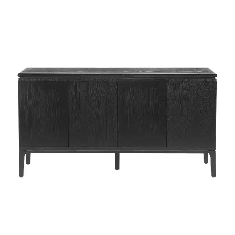 Credenza moderna a 4 ante da 59", finitura effetto legno, capienza fino a 4