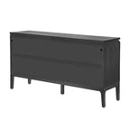 Credenza moderna a 4 ante da 59", finitura effetto legno, capienza fino a 4