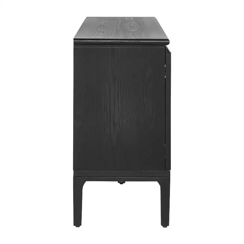 Credenza moderna a 4 ante da 59", finitura effetto legno, capienza fino a 4