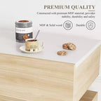 Credenza Beige/Nera con 3 Cassetti, Ricarica USB, Scaffale Regolabile – 1 Persona