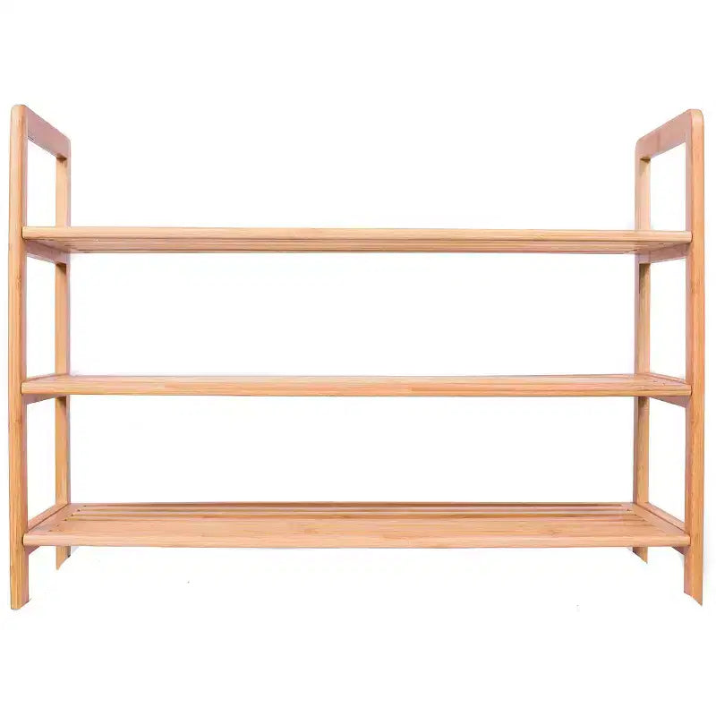 Scarpiera a 3 Ripiani in Bambù con Manici – Contiene 9 Paia, 70x27x51 cm